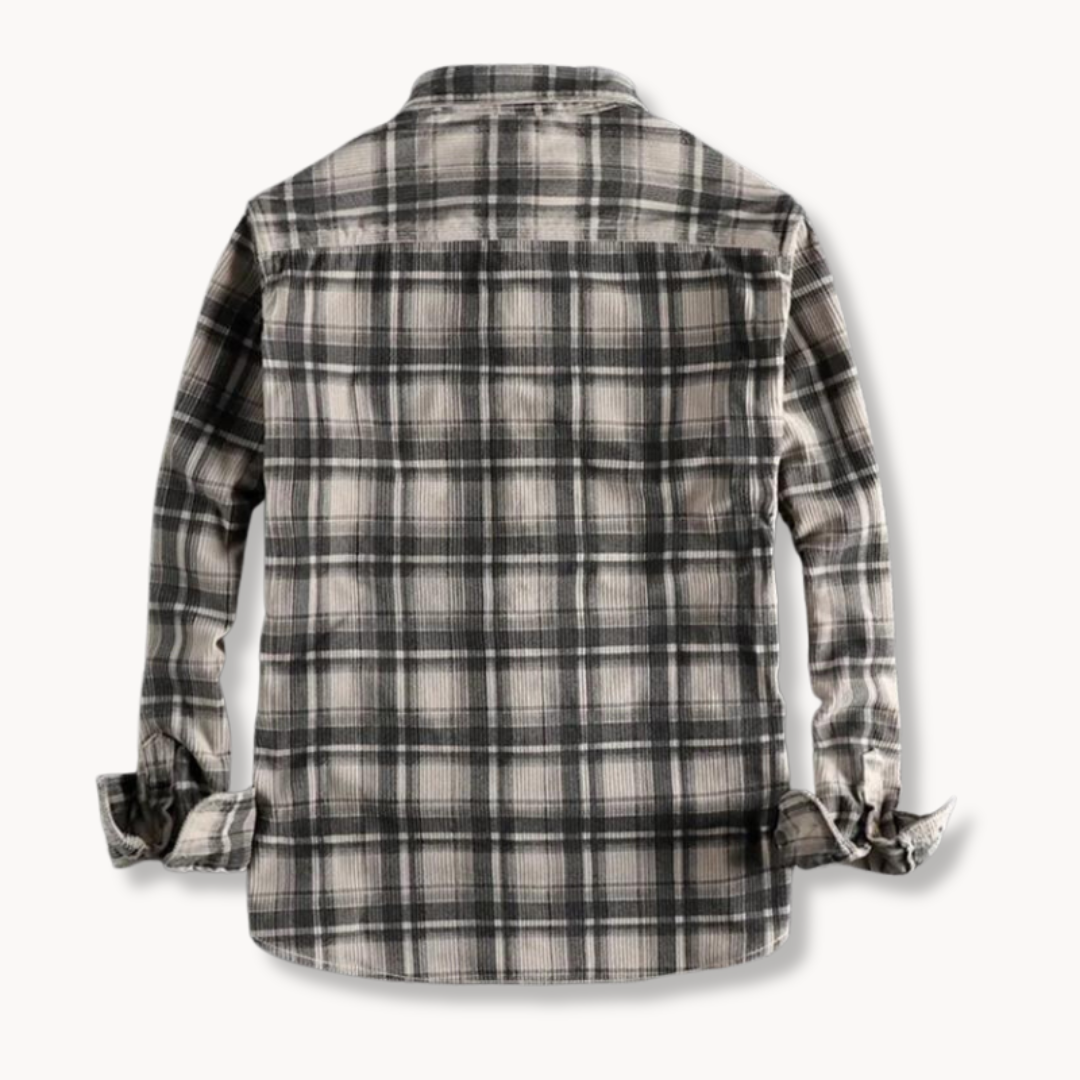 Mens Corduroy Blend Shirt Button Front Relaxed Fit