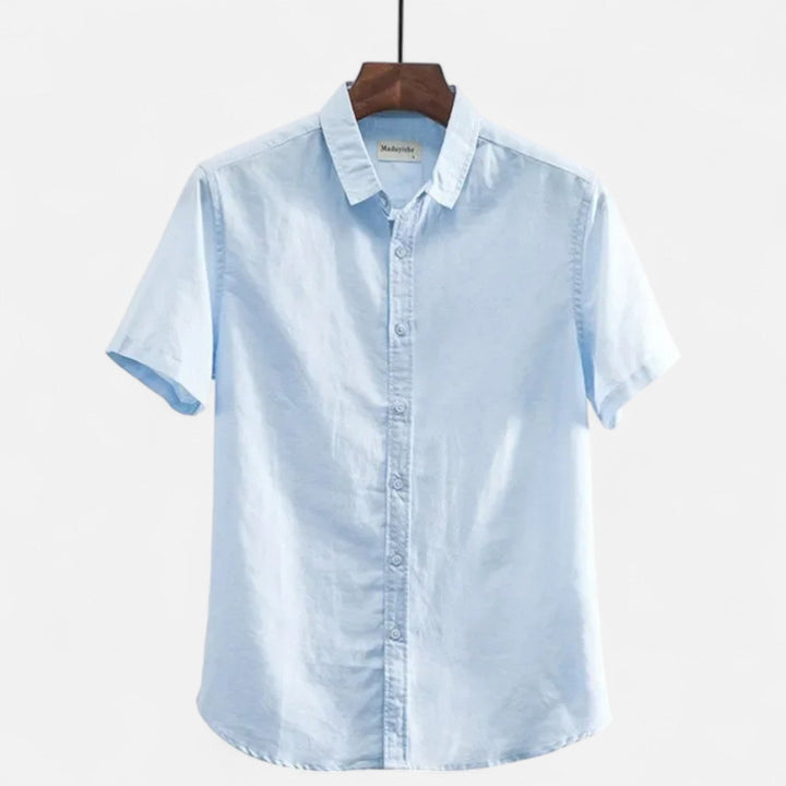 Mens Shirt Blend Button Front Breathable Airflow