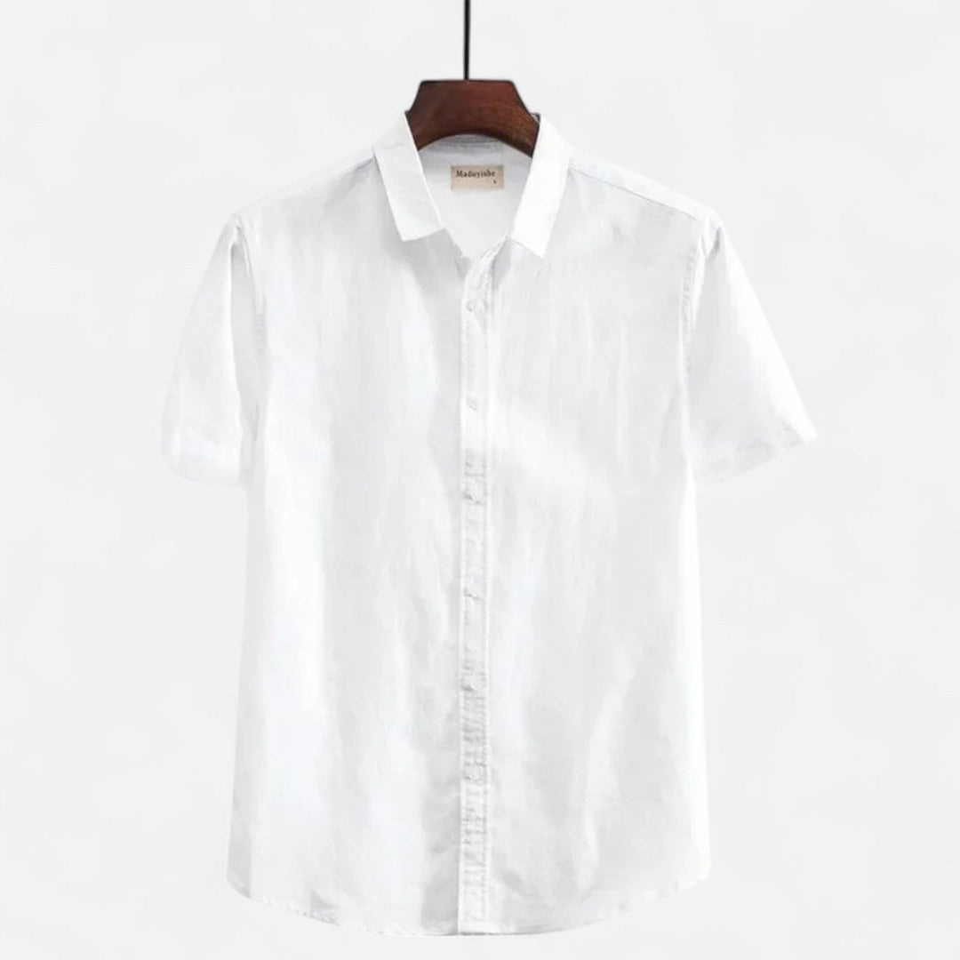 Mens Shirt Blend Button Front Breathable Airflow