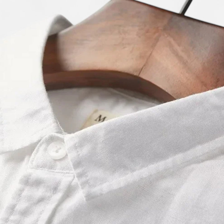 Mens Shirt Blend Button Front Breathable Airflow