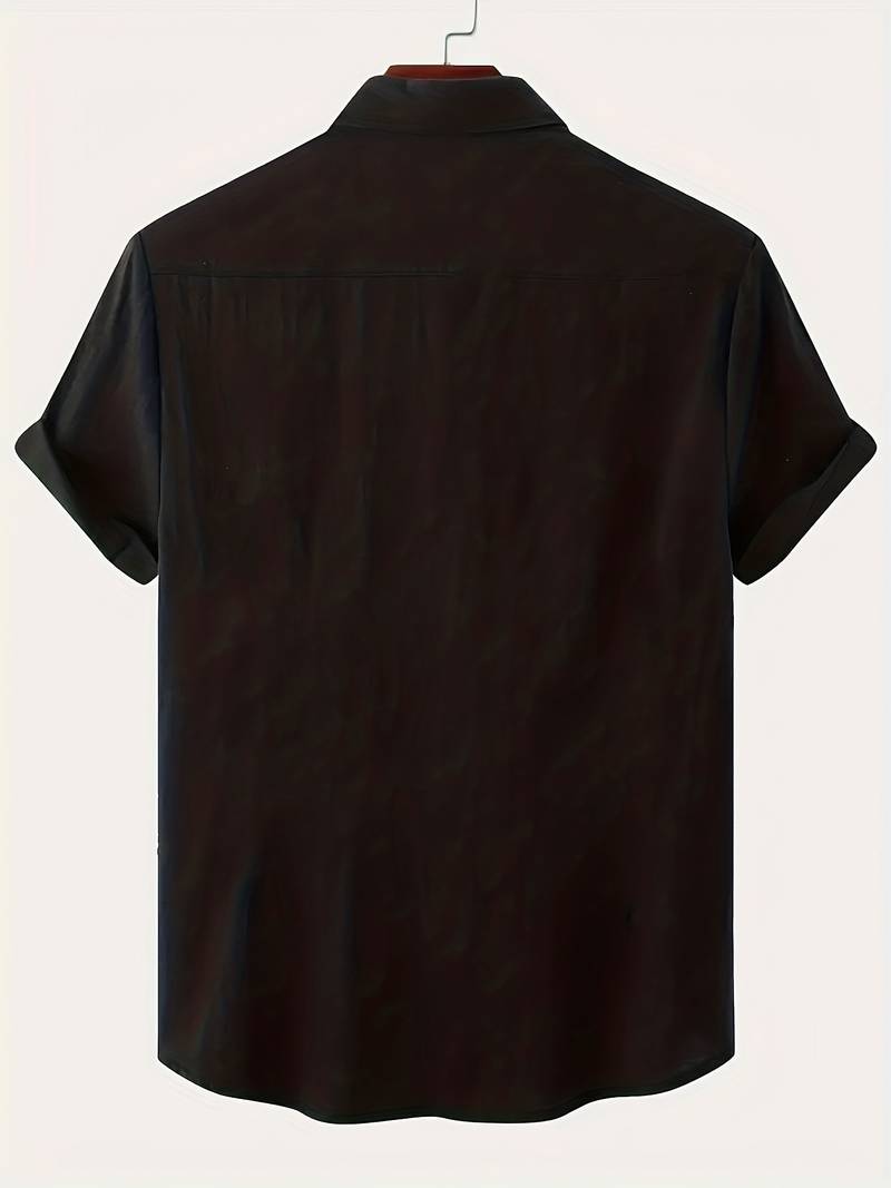 Mens Lightweight Blend Shirt Short Sleeve Relaxed Fit