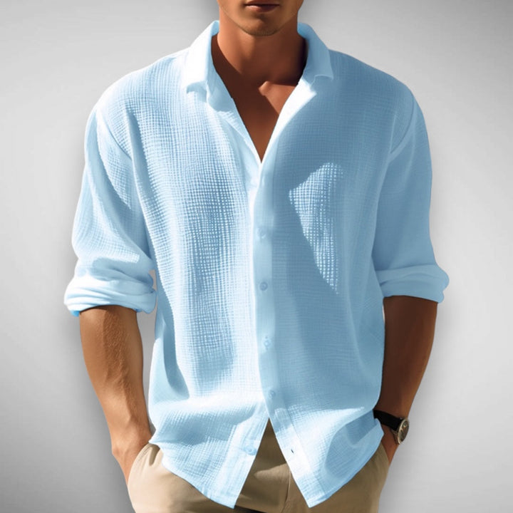 Mens Lightweight Polyester Blend Shirt Breathable Comfort