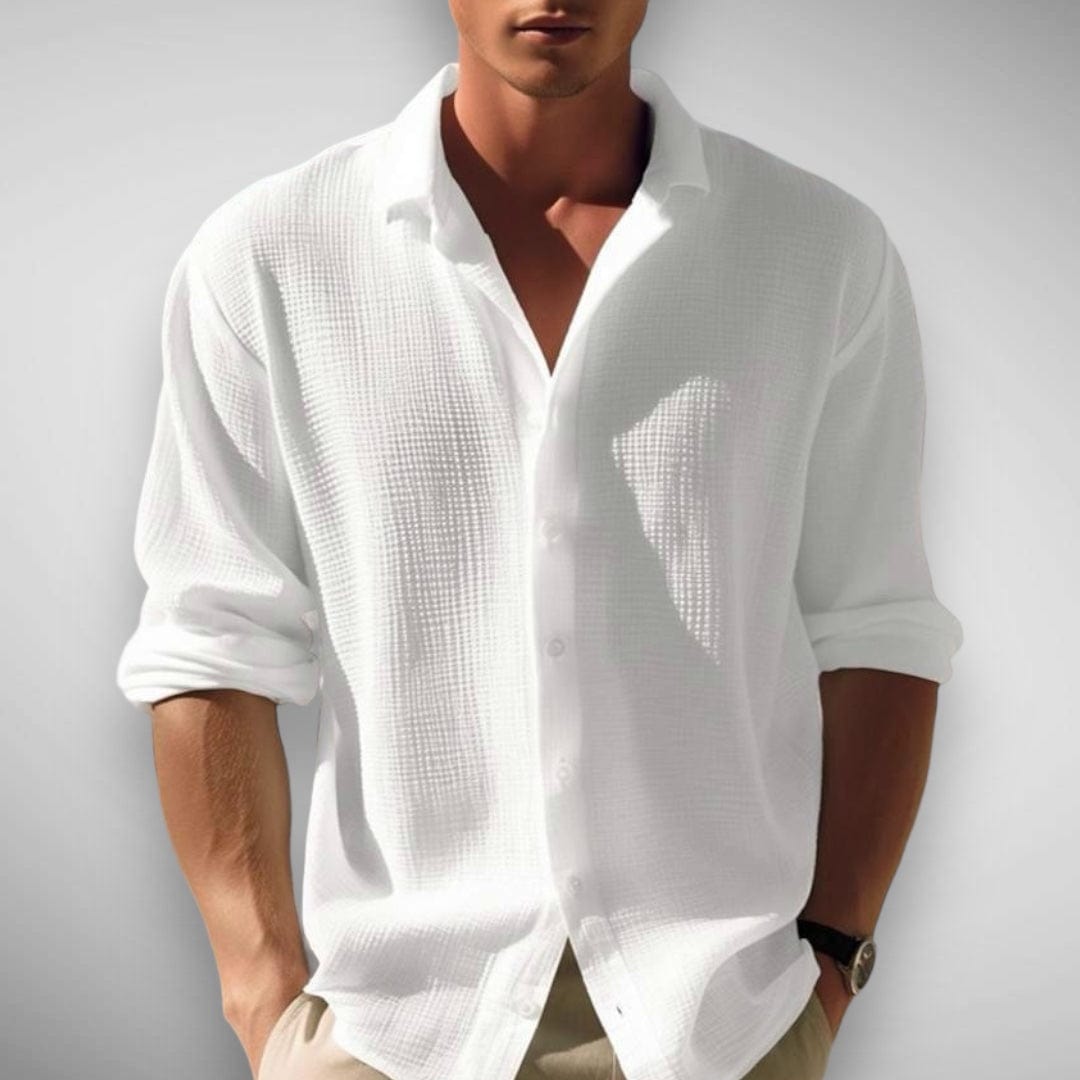 Mens Lightweight Polyester Blend Shirt Breathable Comfort - BritishMode