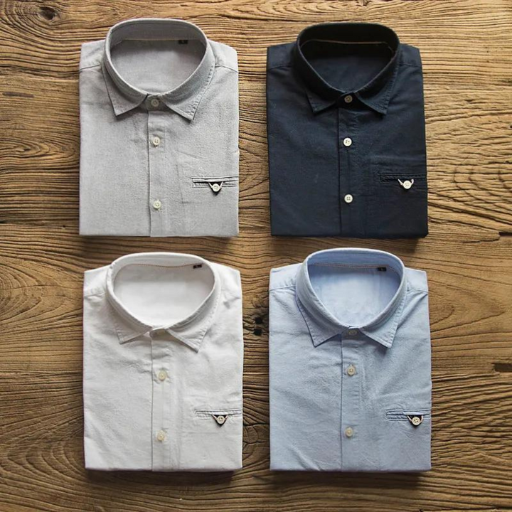 Mens Shirt Soft Blend Patch Detail Regular Fit