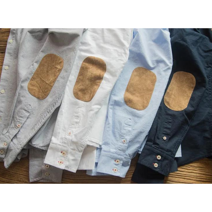 Mens Shirt Soft Blend Patch Detail Regular Fit