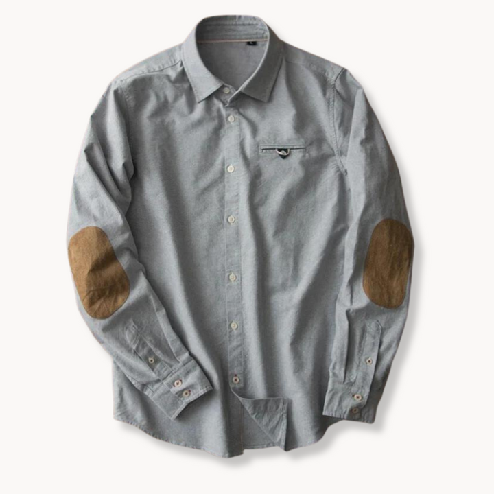 Mens Shirt Soft Blend Patch Detail Regular Fit