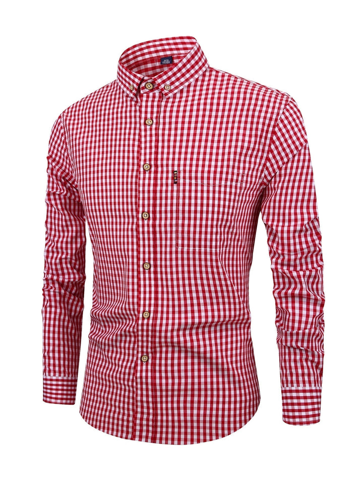 Mens Plaid Shirt Soft Blend Relaxed Fit
