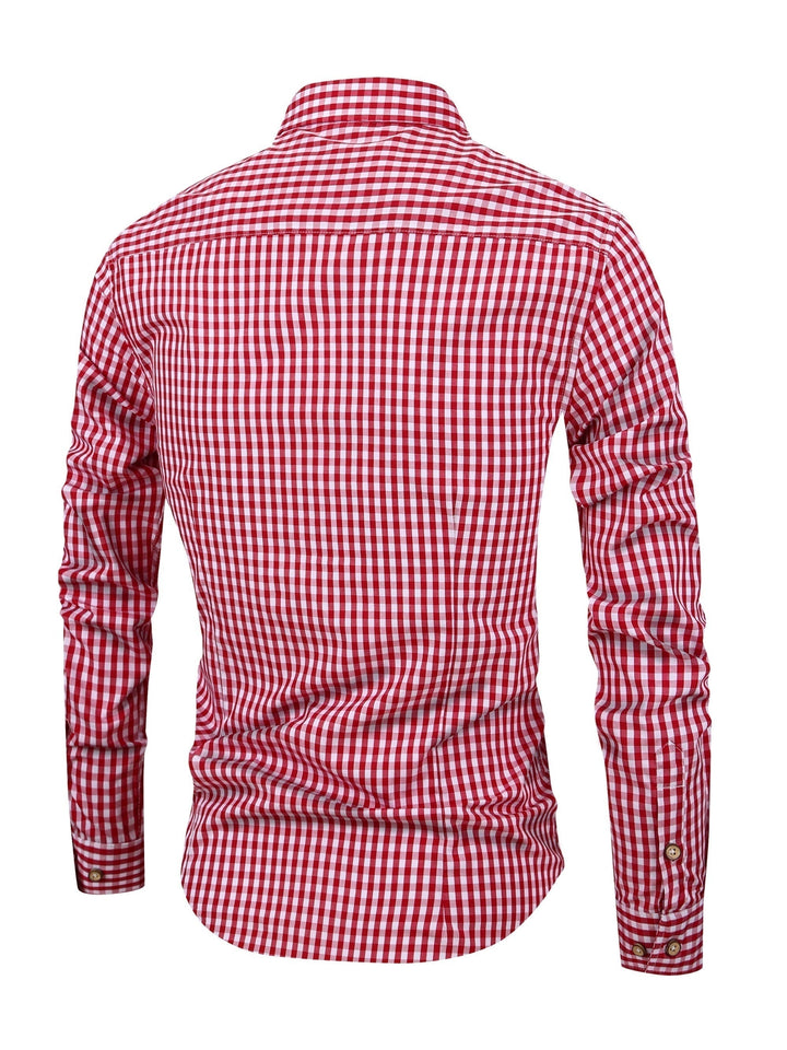 Mens Plaid Shirt Soft Blend Relaxed Fit