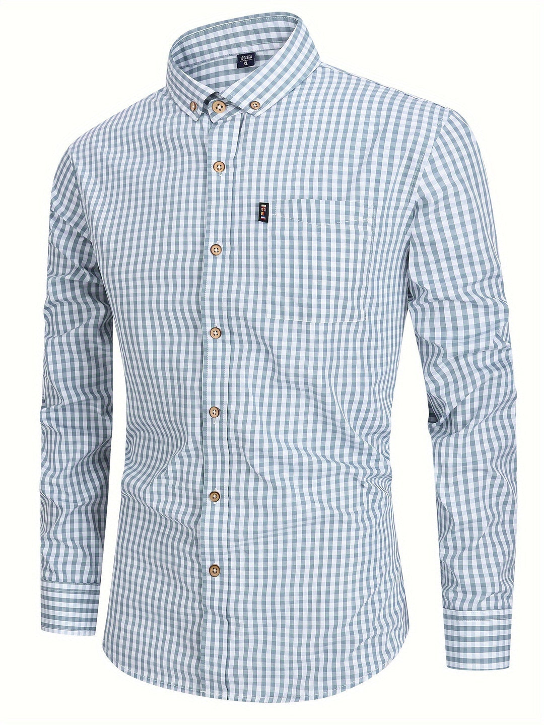 Mens Plaid Shirt Soft Blend Relaxed Fit