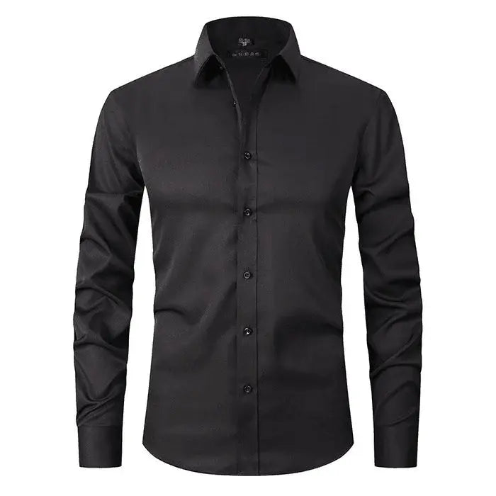 Mens Shirt Poly Blend Wrinkle- Breathable Lightweight - BritishMode