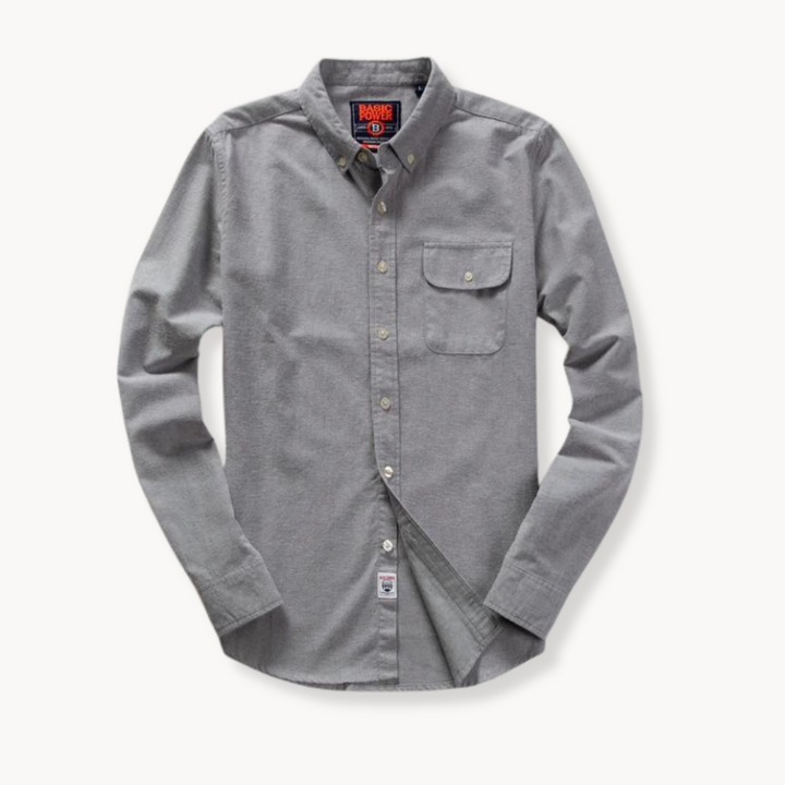 Mens Shirt Polyester Blend Button Front Layered Fit