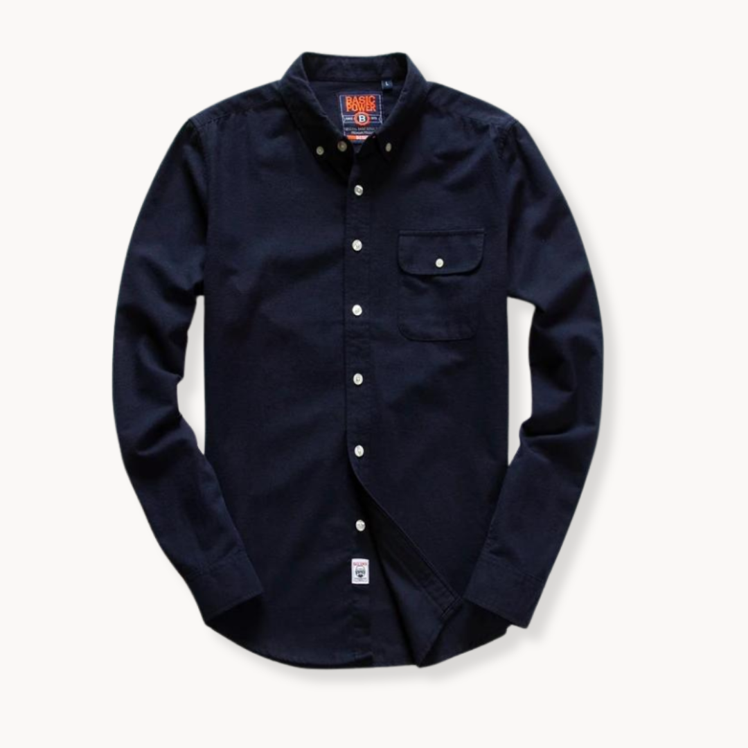 Mens Shirt Polyester Blend Button Front Layered Fit