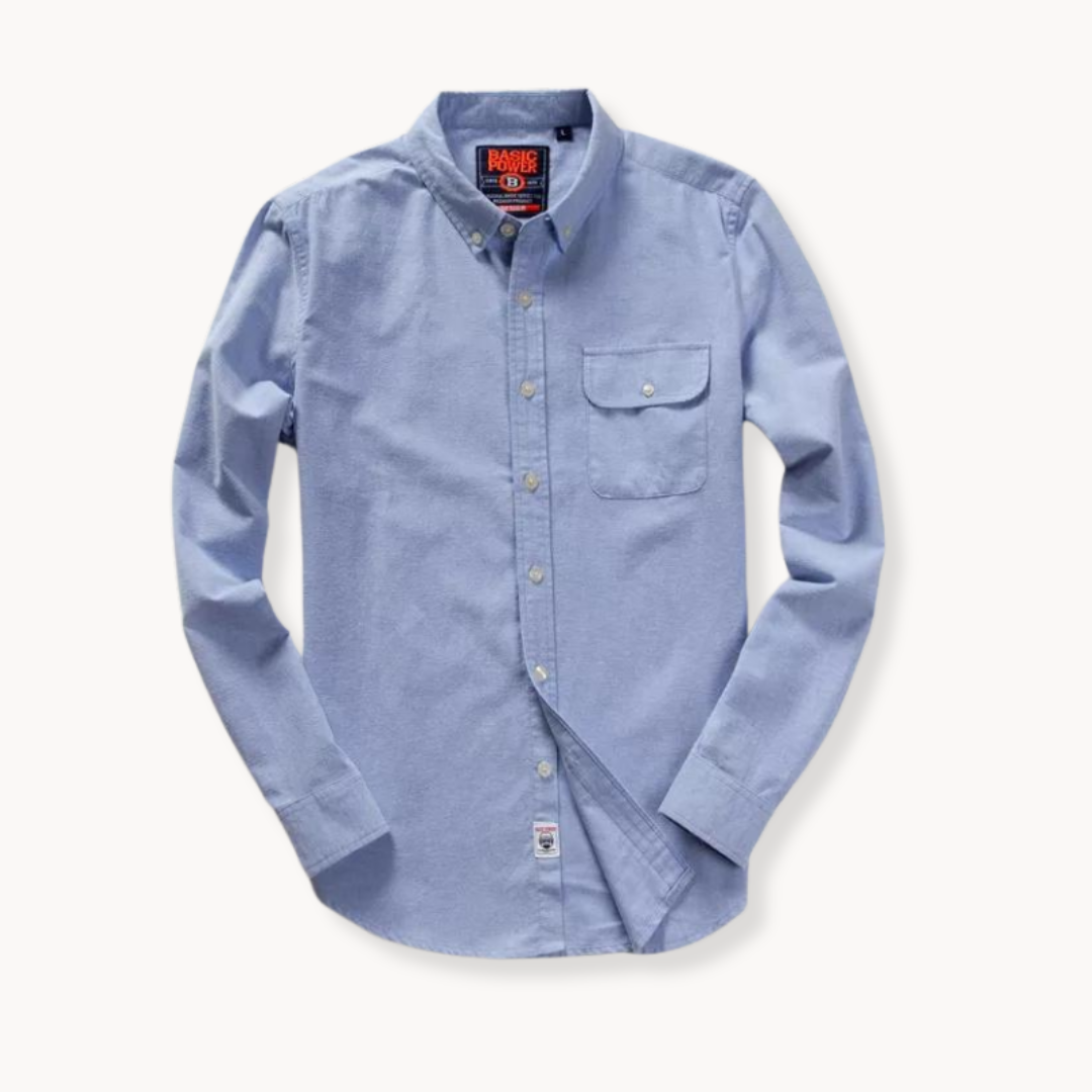 Mens Shirt Polyester Blend Button Front Layered Fit