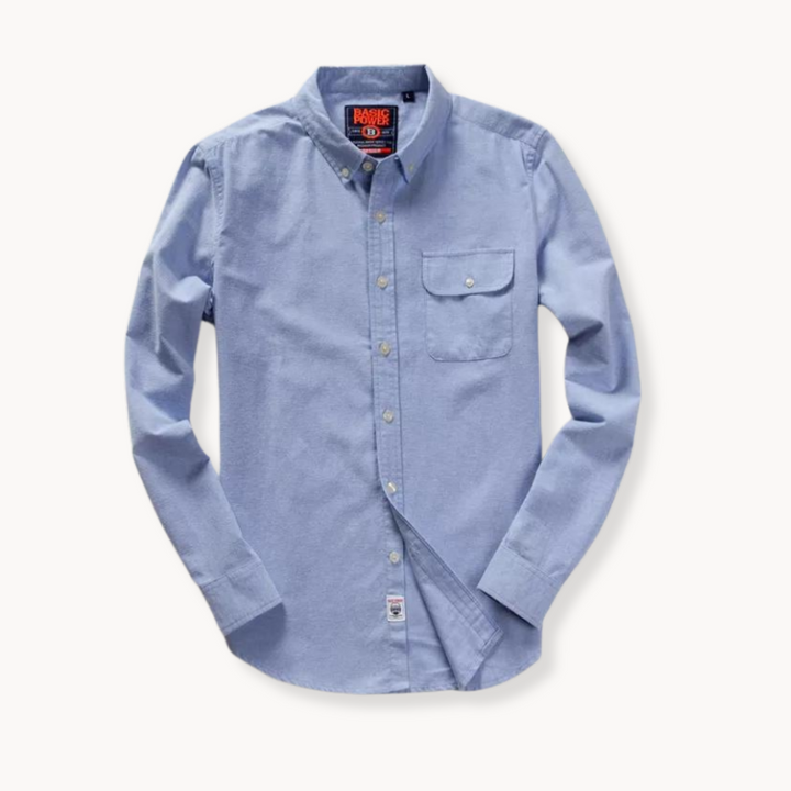 Mens Shirt Polyester Blend Button Front Layered Fit
