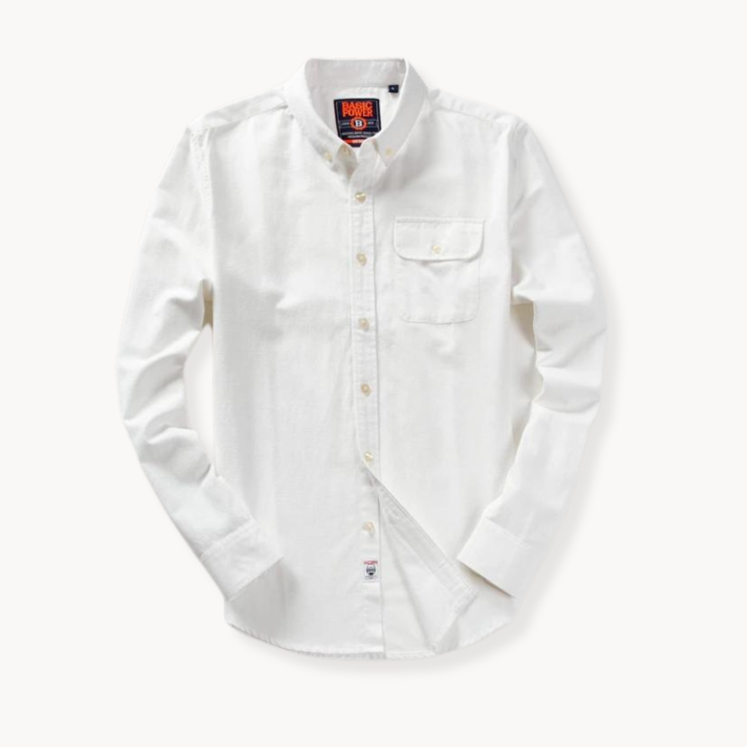 Mens Shirt Polyester Blend Button Front Layered Fit