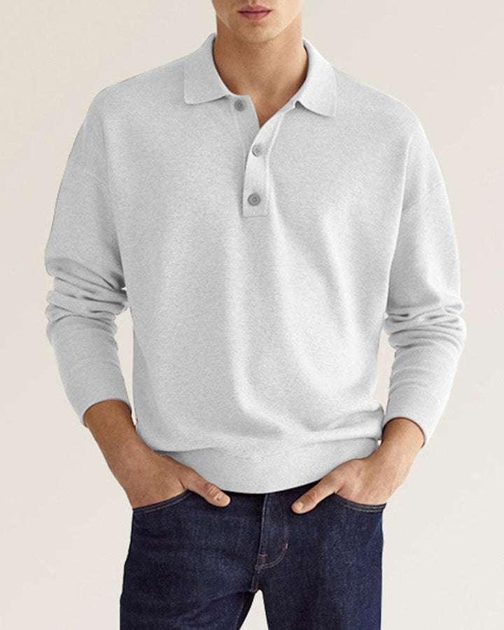 Mens Shirt Polyester Blend Button Collar Layered Fit - BritishMode