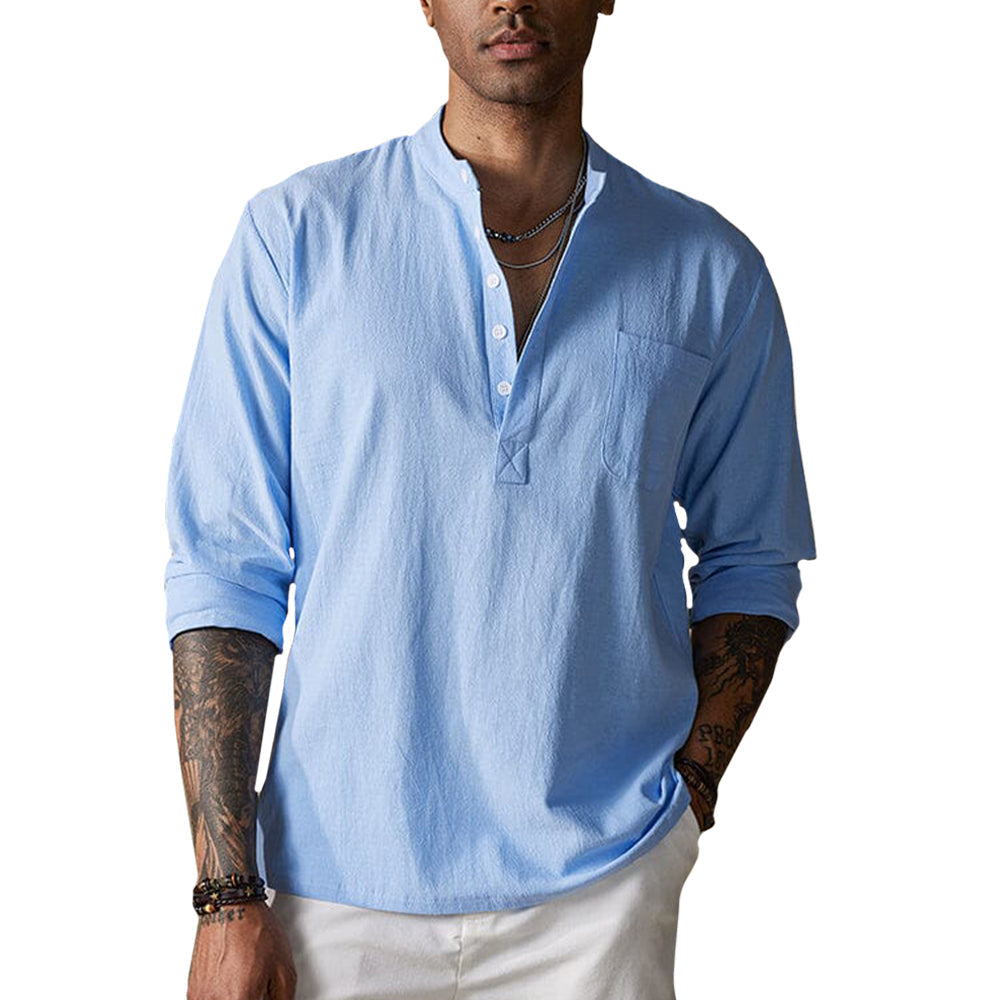 Mens Shirt Breathable Blend Rumpled Texture