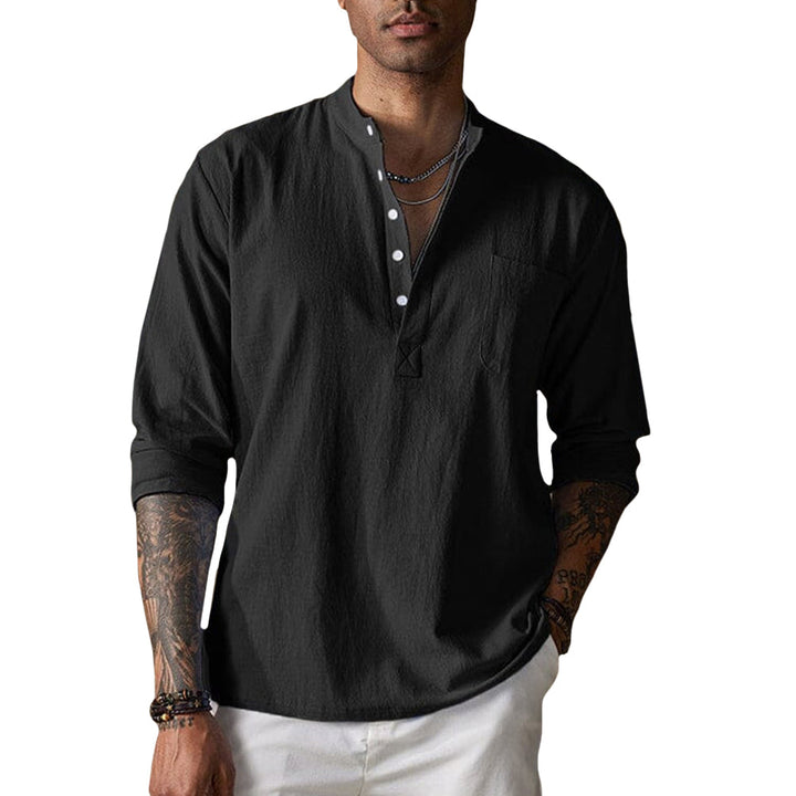 Mens Shirt Breathable Blend Rumpled Texture