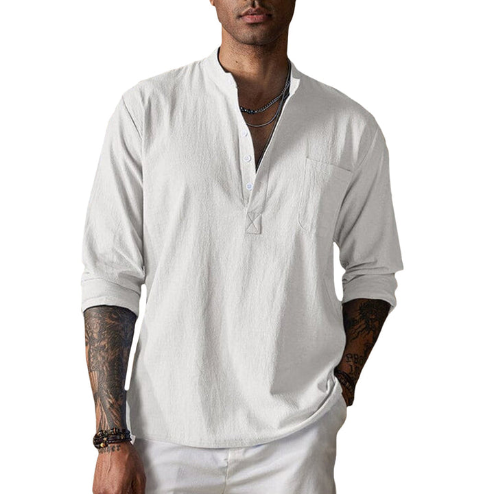 Mens Shirt Breathable Blend Rumpled Texture - BritishMode