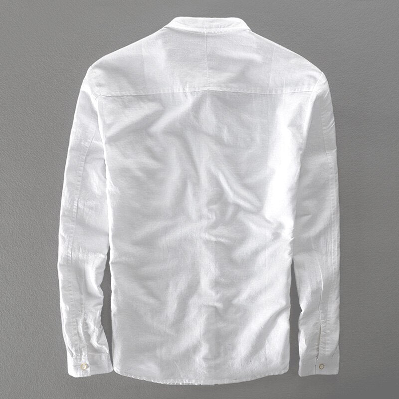Mens Shirt Soft Blend Classic Collar Button Front