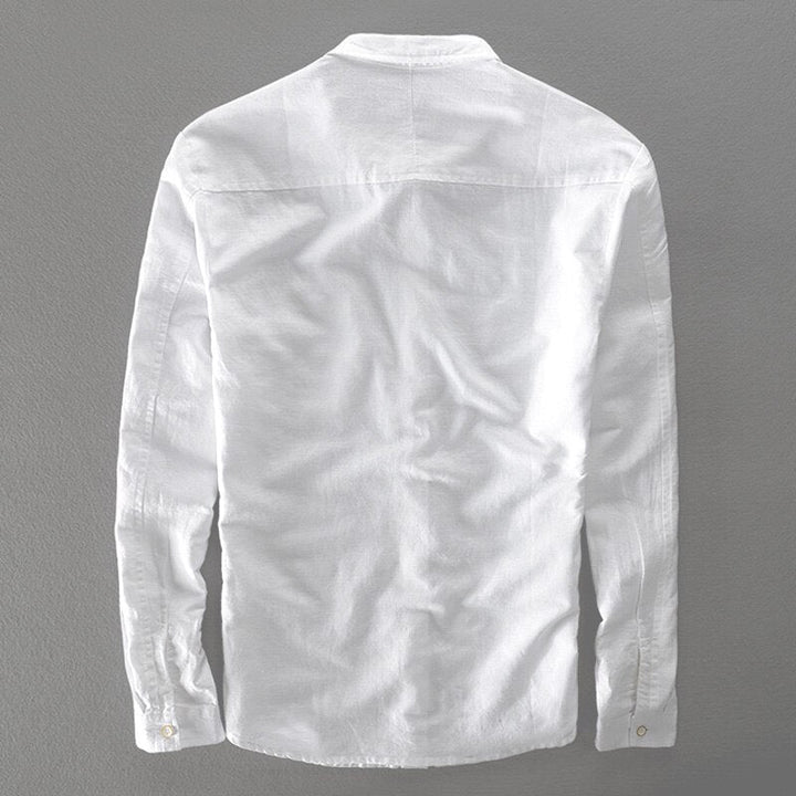 Mens Shirt Soft Blend Classic Collar Button Front