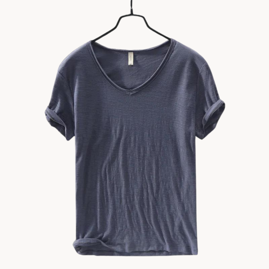 Womens V-Neck Shirt Soft Blend Comfortable Fit