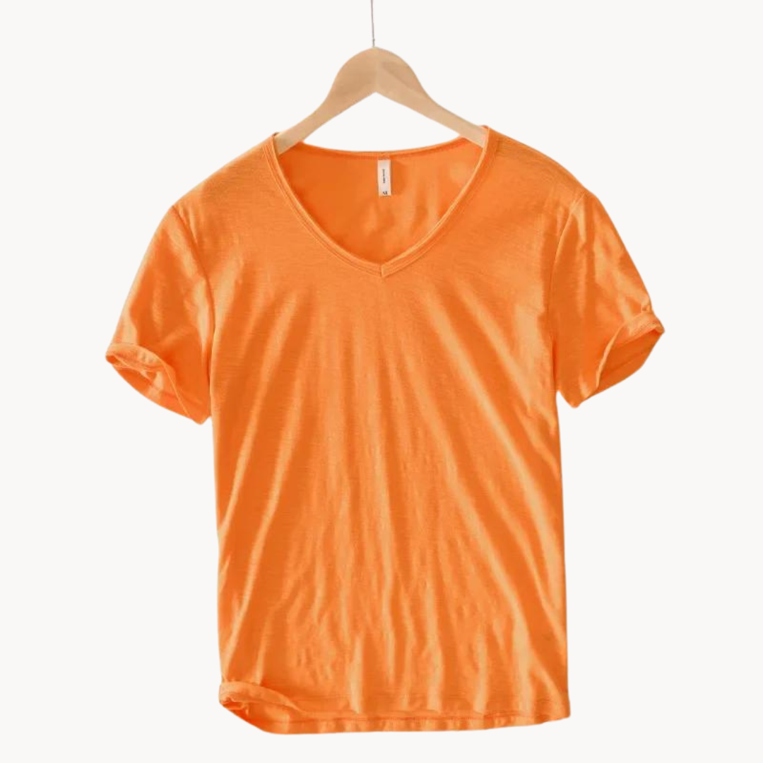 Womens V-Neck Shirt Soft Blend Comfortable Fit