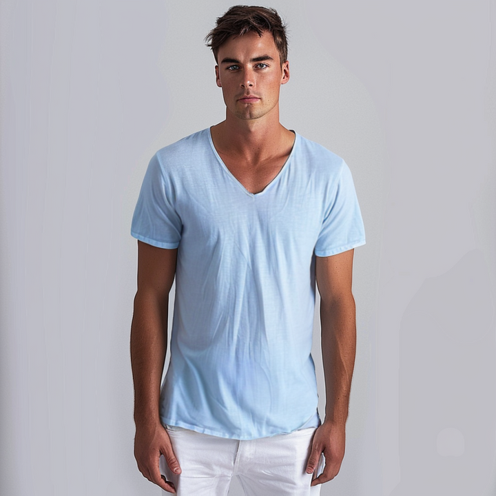 Womens V-Neck Shirt Soft Blend Comfortable Fit