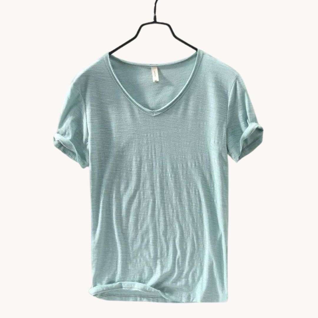 Womens V-Neck Shirt Soft Blend Comfortable Fit
