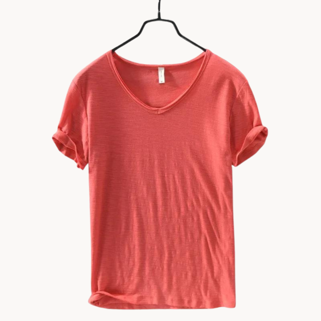 Womens V-Neck Shirt Soft Blend Comfortable Fit