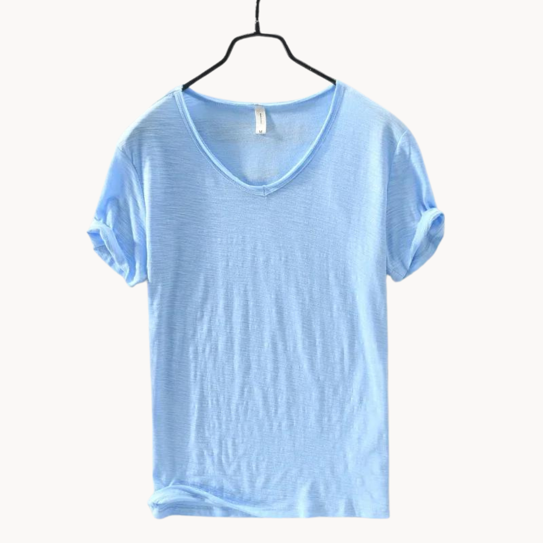 Womens V-Neck Shirt Soft Blend Comfortable Fit - BritishMode