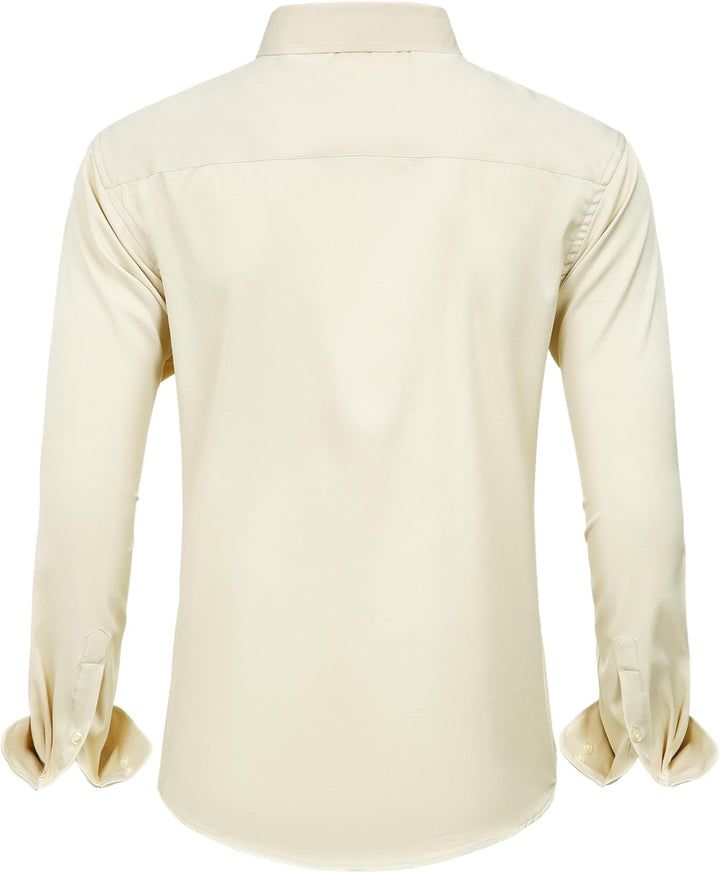 Mens Shirt Stretch Blend Fabric Wrinkle- Regular Fit