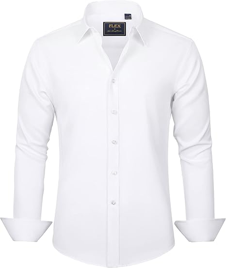 Mens Shirt Stretch Blend Fabric Wrinkle- Regular Fit