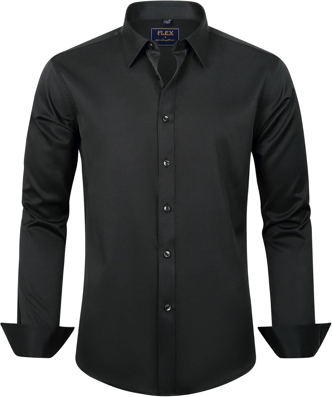 Mens Shirt Stretch Blend Fabric Wrinkle- Regular Fit - BritishMode