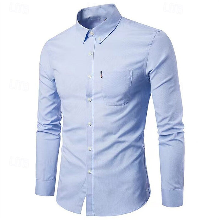 Mens Stretch Blend Shirt Fitted Cut Full Range of Motion