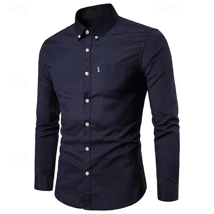 Mens Stretch Blend Shirt Fitted Cut Full Range of Motion
