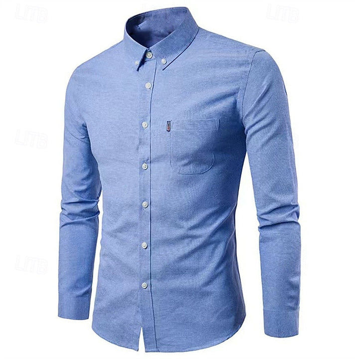 Mens Stretch Blend Shirt Fitted Cut Full Range of Motion