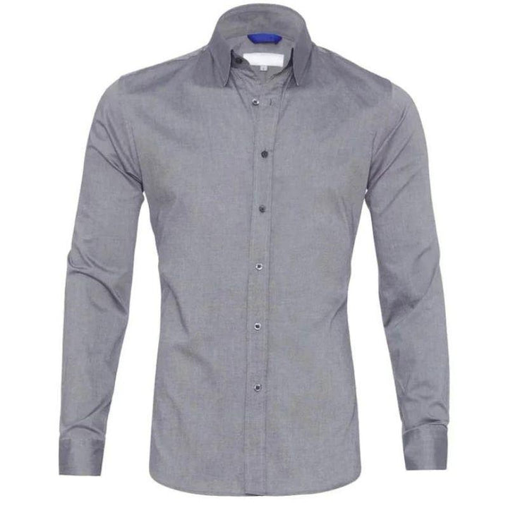 Mens Wrinkle-Resistant Blend Shirt with Zip Front and Smooth Drape