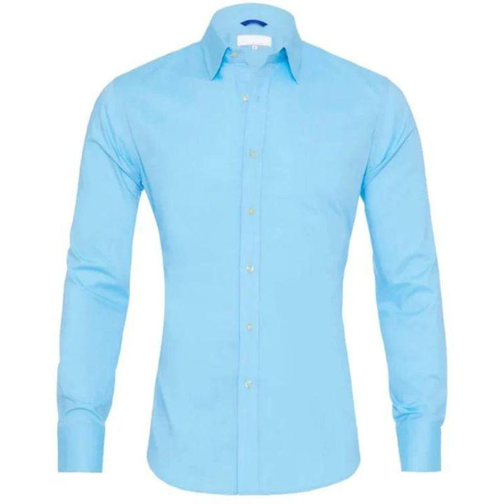 Mens Wrinkle-Resistant Blend Shirt with Zip Front and Smooth Drape