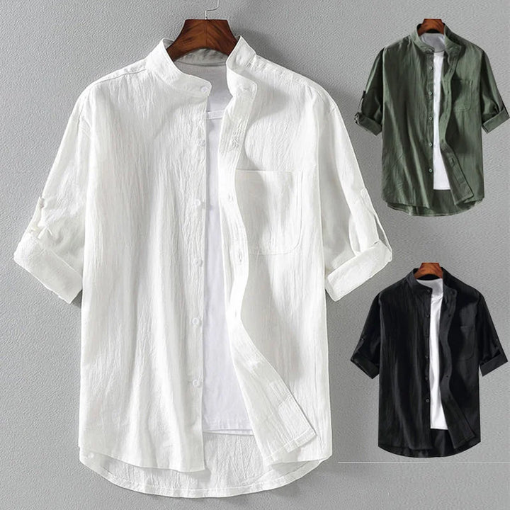 Mens Short Sleeve Shirt Tailored Fit Stretch Fabric