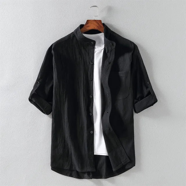 Mens Short Sleeve Shirt Tailored Fit Stretch Fabric