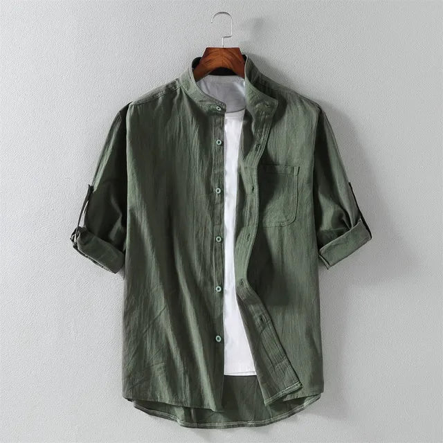 Mens Short Sleeve Shirt Tailored Fit Stretch Fabric