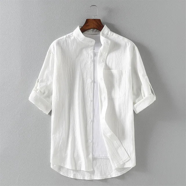 Mens Short Sleeve Shirt Tailored Fit Stretch Fabric