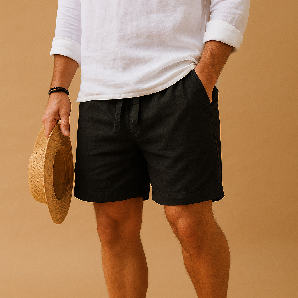 Unisex Shorts Breathable Blend Drawstring Roomy Fit