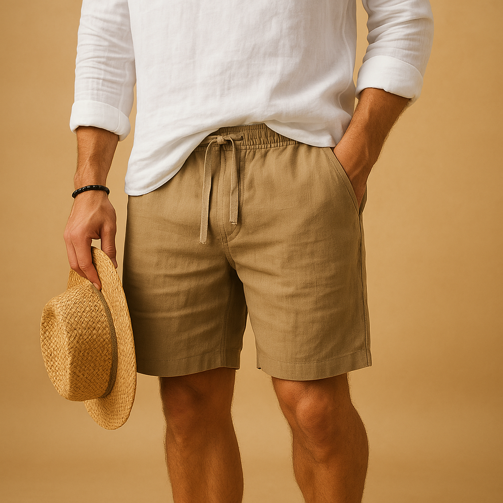 Unisex Shorts Breathable Blend Drawstring Roomy Fit - BritishMode