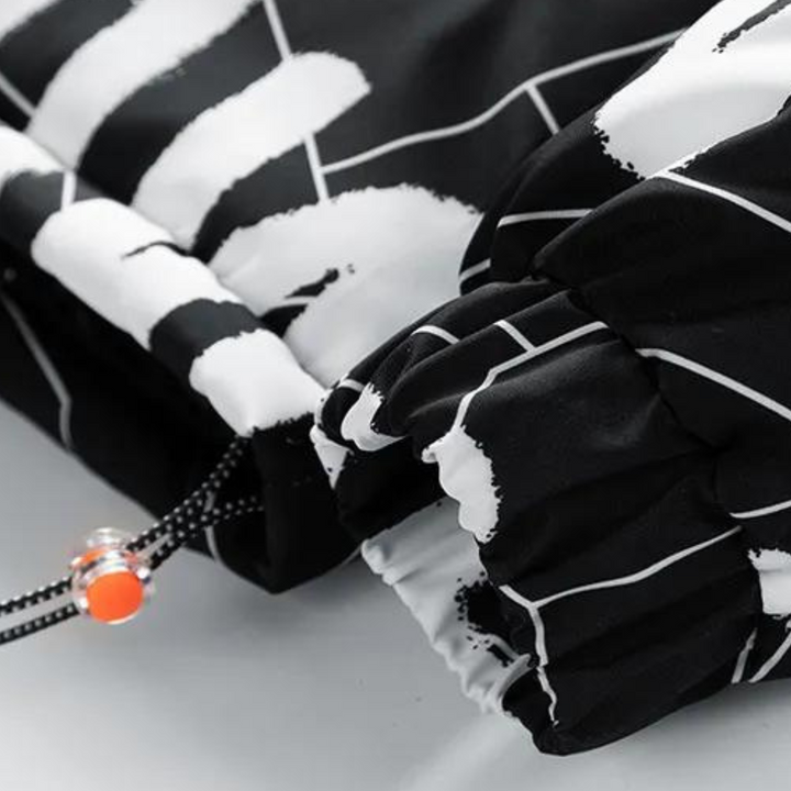 Mens Hooded Puffer Jacket with Printed Design