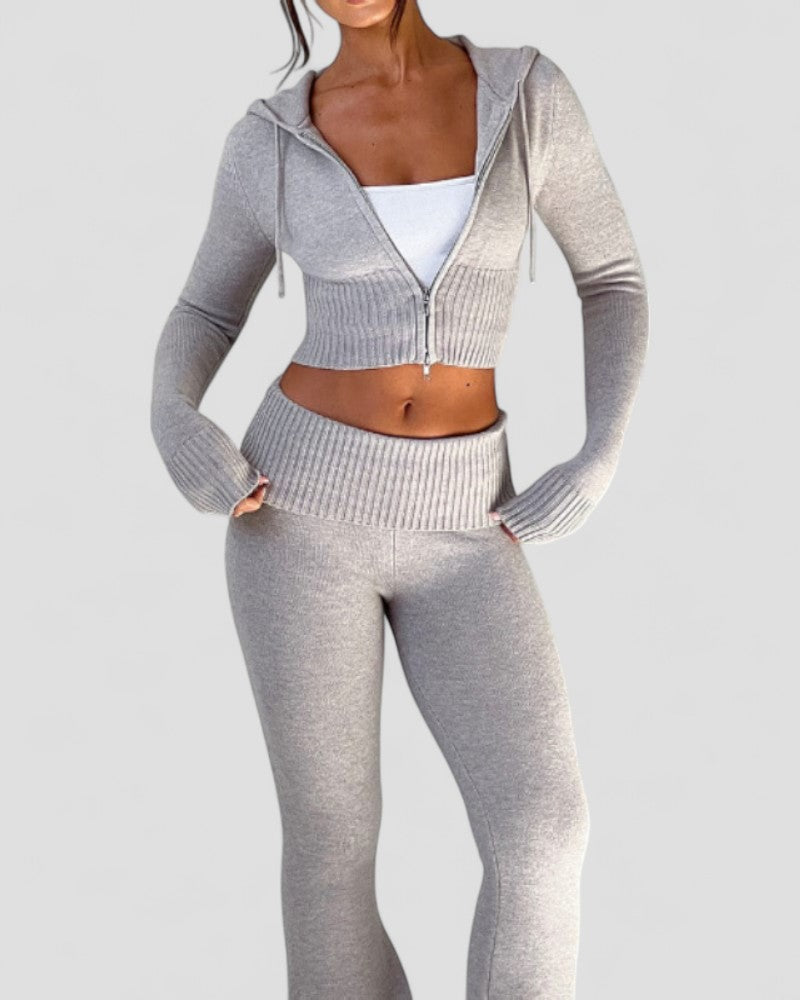Womens Casual Knit Set Relaxed Fit