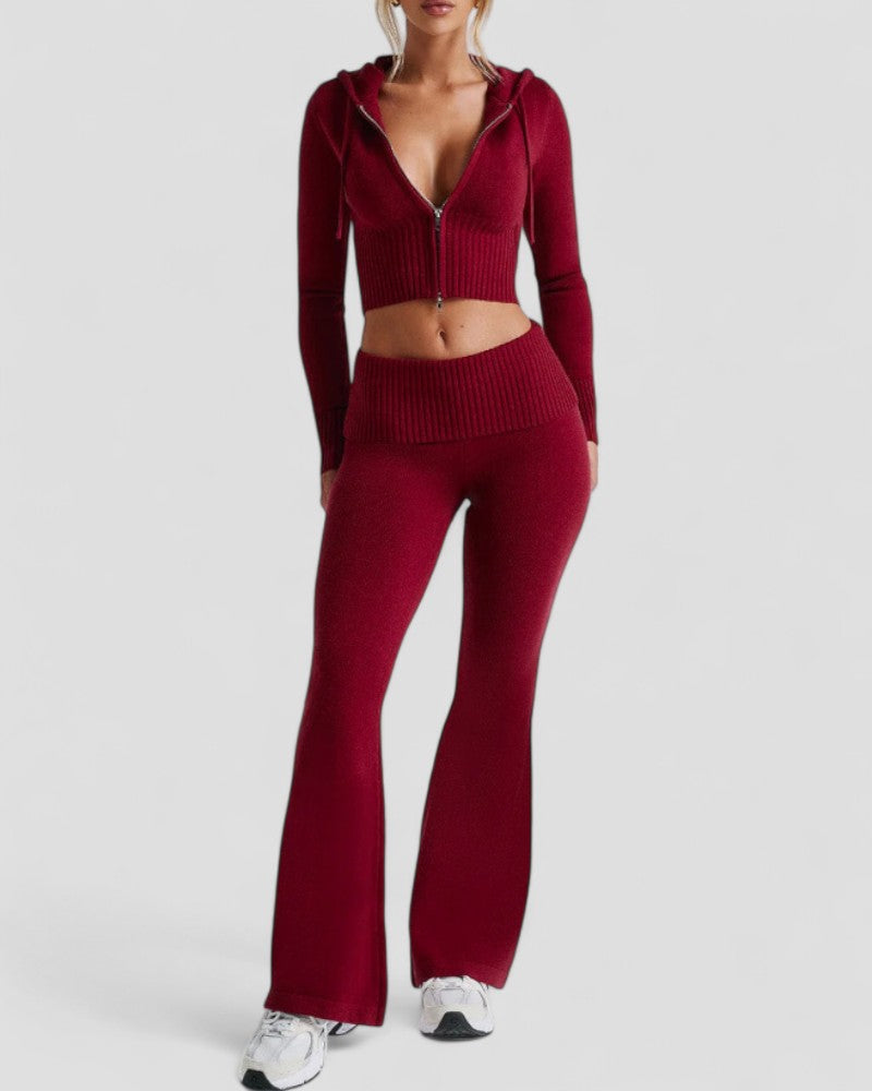 Womens Casual Knit Set Relaxed Fit