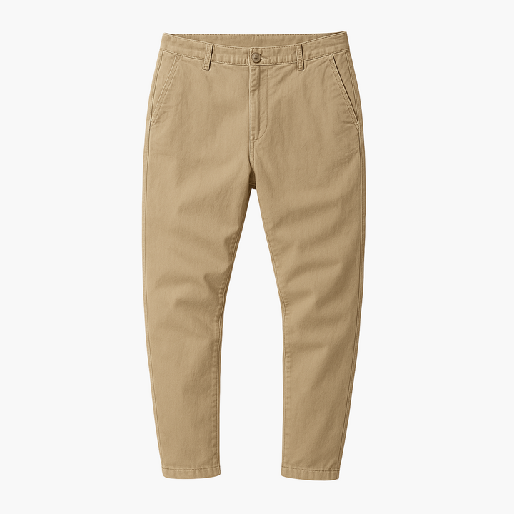 Mens Chino Trousers Slim Fit Lightweight Cotton