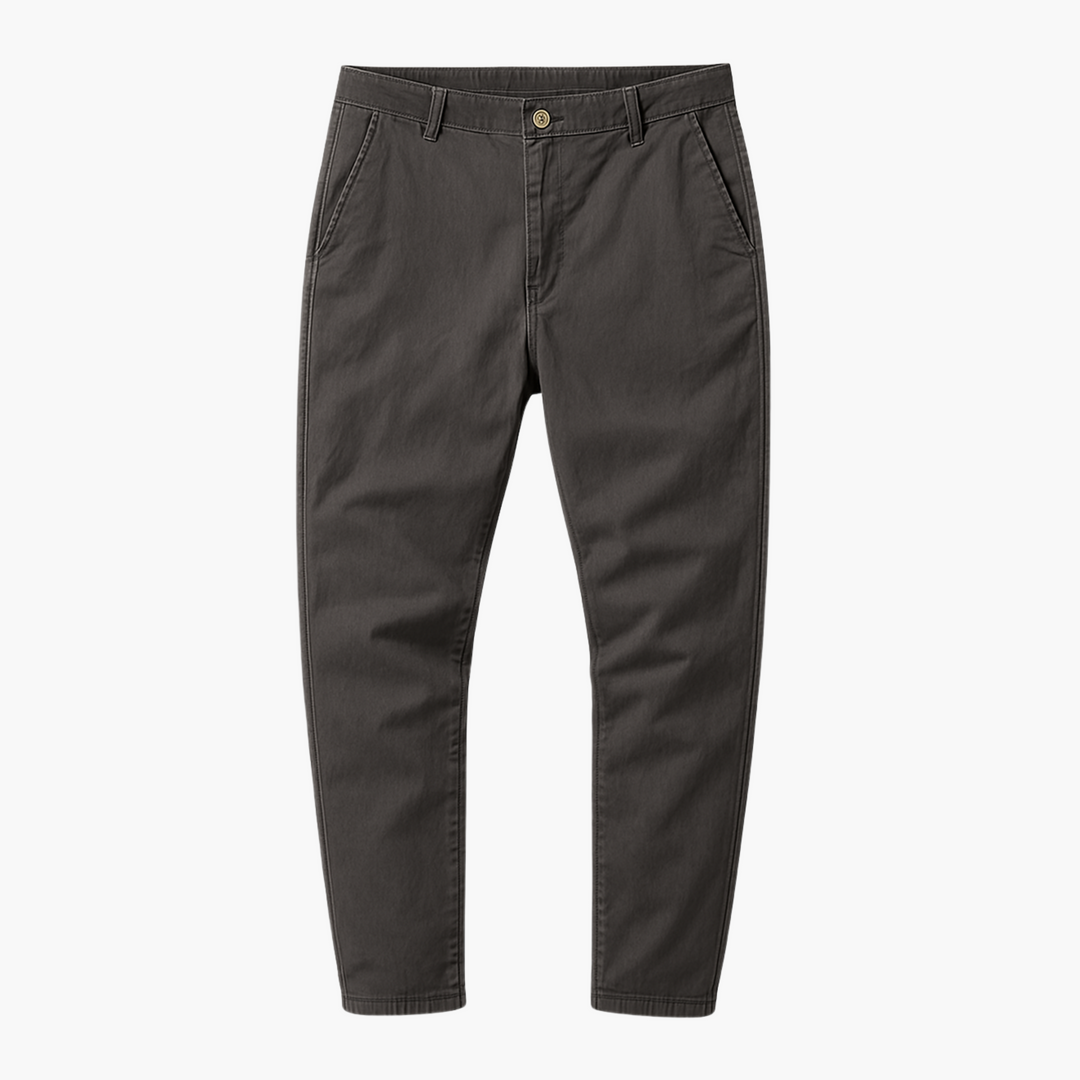 Mens Chino Trousers Slim Fit Lightweight Cotton